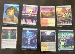 MTG TMNT Foil Land Lot x8 – All Foil Islands Swamp Forest NM - Image 1