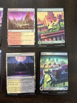MTG TMNT Foil Land Lot x8 – All Foil Islands Swamp Forest NM - Image 2