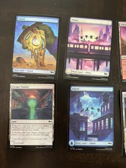 MTG TMNT Foil Land Lot x8 – All Foil Islands Swamp Forest NM - Image 3