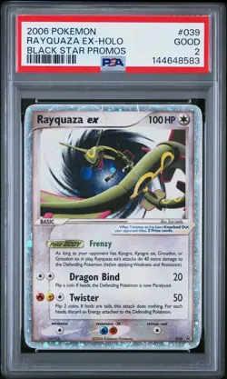 PSA 2 Rayquaza ex 039 2006 Nintendo Black Star Promo Pokemon Card - Image 1