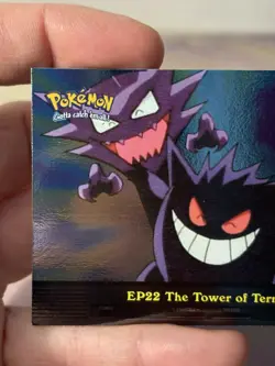 GENGAR Pokemon Topps 2000 TV: Ep #22 The Tower of Terror Holo Foil Blue Label NM - Image 2