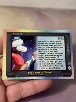 GENGAR Pokemon Topps 2000 TV: Ep #22 The Tower of Terror Holo Foil Blue Label NM - Image 4