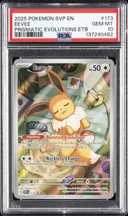2025 POKEMON SVP EN-SV BLACK STAR PROMO #173 EEVEE PSA 10 - Image 1