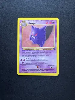 Pokemon TCG Gengar 20/62 Fossil Vintage WOTC Non Holo Rare LP+/NM - Image 1