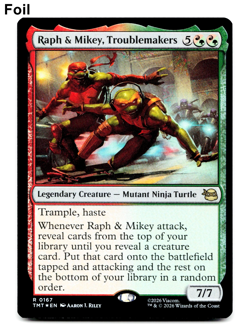 Raph & Mikey Troublemakers (FOIL) - [Teenage Mutant Ninja Turtles] MTG TMT 0167 - Image 1