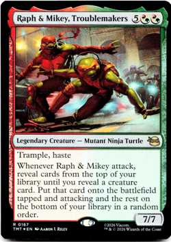 Raph & Mikey Troublemakers (FOIL) - [Teenage Mutant Ninja Turtles] MTG TMT 0167 - Image 3