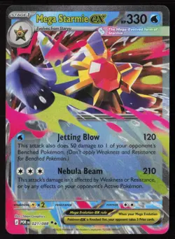 Mega Starmie ex - 021/088 - Double Rare - Perfect Order - Pokemon Card - NM/M - Image 1
