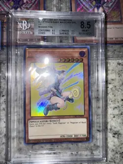 Yugioh BGS CGC Dark Magician Girl COLLECTION Rare Foil Misprints NO NAME SHIFT - Image 2