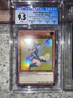 Yugioh BGS CGC Dark Magician Girl COLLECTION Rare Foil Misprints NO NAME SHIFT - Image 3