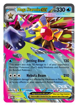Mega Starmie ex 021/088 - Perfect Order - Pokemon Trading Card Game - Image 1