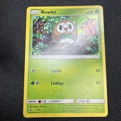 (NM) Rowlet 1/12 Confetti Holo 2016 McDonalds Promo Pokemon Card 317b-4 - Image 1