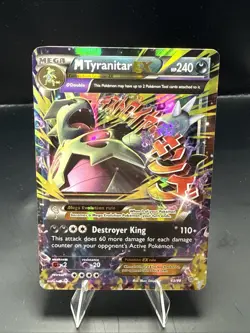 Pokemon M Tyranitar EX Ultra Rare Full Art Holo 240 HP XY 43/98 - Image 1