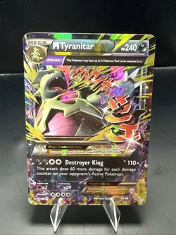 Pokemon M Tyranitar EX Ultra Rare Full Art Holo 240 HP XY 43/98 - Image 2