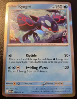 Kyogre 034/132 Holo Rare Mega Evolution Pokemon TCG - Image 1