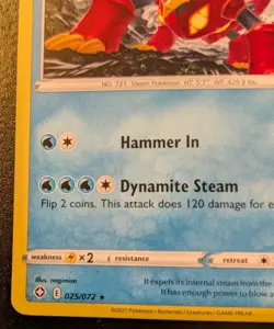 Volcanion 025/072 Rare Shining Fates Pokemon TCG - Image 4