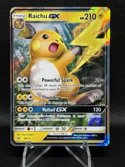 Pokemon TCG Raichu GX 29/73 Shining Legends - LP - Image 1