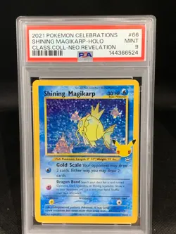 2021 POKEMON CELEBRATIONS CLASSIC COLLECTION #66 SHINING MAGIKARP-HOLO PSA 9 - Image 1