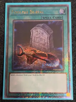 Yugioh Foolish Burial - RA02-EN049 - Quarter Century Secret Rare - 1st Ed NM - Image 1