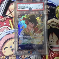 2025 One Piece Treasure Cup Top 64 Monkey D Luffy #OP12-015 PSA 10 GEM MINT - Image 2