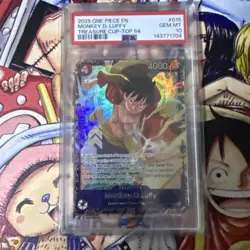 2025 One Piece Treasure Cup Top 64 Monkey D Luffy #OP12-015 PSA 10 GEM MINT - Image 4