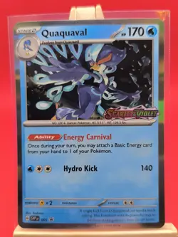 Quaquaval SVP005 Scarlet & Violet Prerelease Promo Holo Rare Pokemon Card * New - Image 1