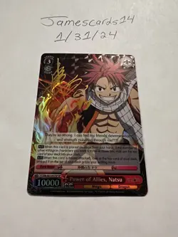 Power Of Allies Natsu Signed Weiss Schwarz - Image 2