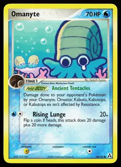 Omanyte 60/92 Common Legend Maker Pokemon Card - Image 1