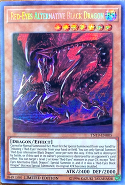Red-Eyes Alternative Black Dragon TN19-EN005 Secret Rare YuGiOh TCG Card - Image 1
