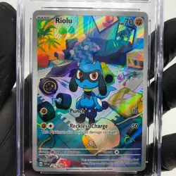 CGC 9 Pokemon Card Riolu 215/198 Illustration Rare Scarlet English Karte [9] - Image 3