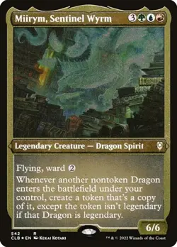 Miirym, Sentinel Wyrm - Foil Etched CLB NM MTG - Image 1