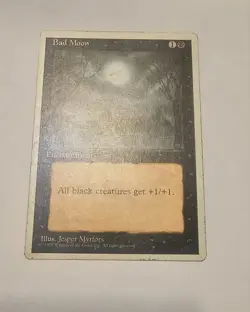 Bad Moon 4th Edition 4E MTG Magic The Gathering MP - Image 1