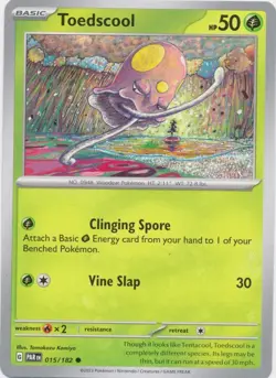 Toedscool - 015/182 PAR 015/182 Pokemon SV04: Paradox Rift Common Normal NM - Image 1