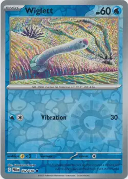 Pokemon - Wiglett - 052/182 - Reverse Holo - Paradox Rift - LP - Image 1
