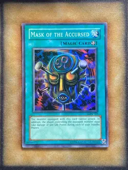 Yugioh Mask of the Accursed LON-019 Super Rare MP - Image 1