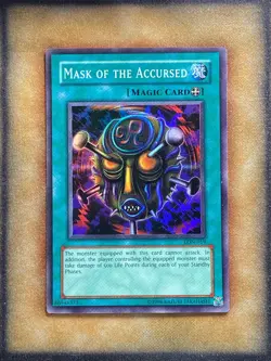 Yugioh Mask of the Accursed LON-019 Super Rare LP - Image 1