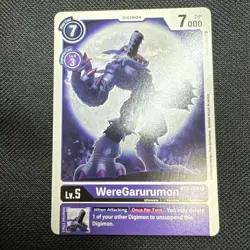 WereGarurumon - BT2-078 C - Common Digimon TCG Card - Purple - Image 1
