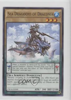Sea Dragoons of Draconia 1st Ed. YuGiOh Crossed Souls Base Set #CROS-EN000 - Image 1