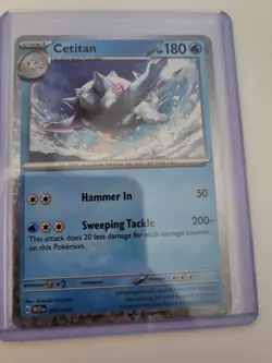 McDonalds 2023 Pokemon Card Cetitan Holo 5/15 NM + HOLO BLEED NM 212#111 - Image 1