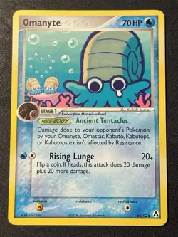 Pokemon Omanyte 60/92 Non-Holo Legend Maker 2006 Card - Image 1
