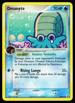 Omanyte 60/92 Common Legend Maker Pokemon Card - Image 1