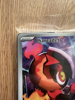 Pokemon TCG Charcadet MEP022 Black Star Promo Pokemon Center Stamped Card sealed - Image 2