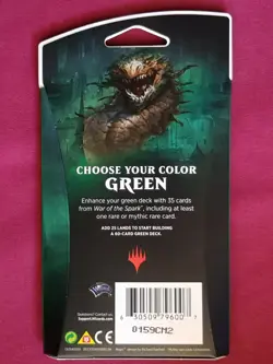 Magic The Gathering WAR OF THE SPARK New Sealed GREEN THEME BOOSTER Pack MTG - Image 2