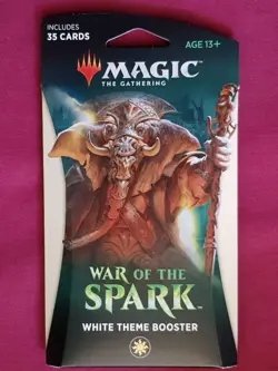 Magic The Gathering WAR OF THE SPARK New Sealed WHITE THEME BOOSTER Pack MTG - Image 1