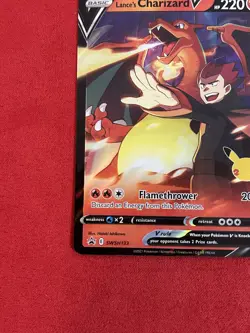 Pokemon TCG Lance's Charizard v SWSH133 Celebrations Black Star Promo Holo - Image 4