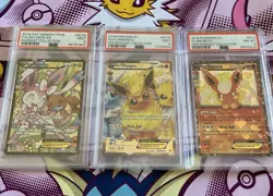 Pokemon Card Radiant Collection Flareon Sylveon PSA 9 And PSA 8 - Image 1