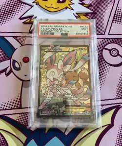 Pokemon Card Radiant Collection Flareon Sylveon PSA 9 And PSA 8 - Image 2