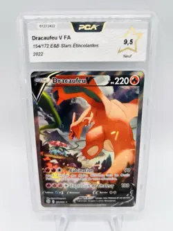 PCA 9,5 Carte Pokemon Francaise Dracaufeu ALT 154/172 Stars Etincelantes - Image 2