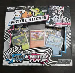 Pokemon TCG SV10.5 Black Bolt & White Flare Unova Poster Collection Box Sealed - Image 1