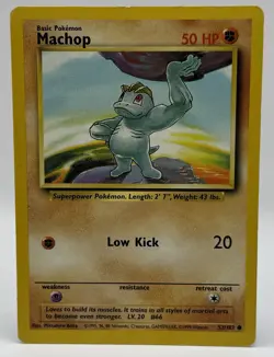 MACHOP - 52/102 - Base Set - Pokemon Card - LP - Image 1