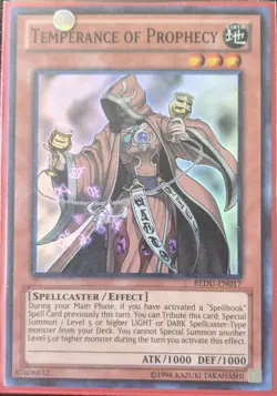 YuGiOh Temperance of Prophecy Super Rare REDU-EN017 NM - Image 1